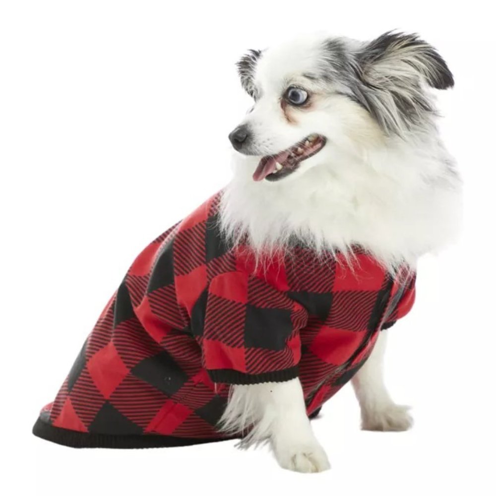 PAJAMARAMA Buffalo Notch Pet Family One Piece Dog PJ Size M